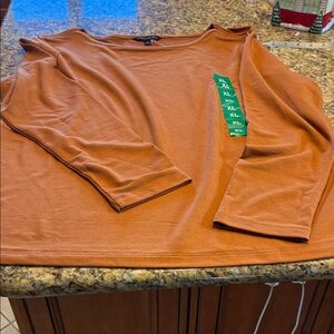 NWT Banana Republic Rust Long Sleeve Top